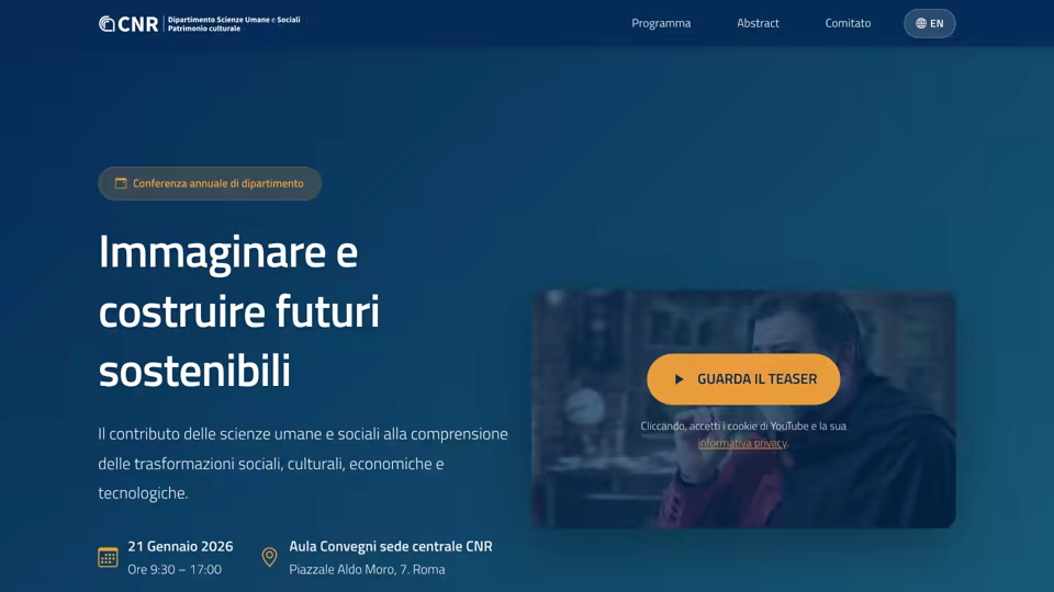 Screenshot of the DSU Annual Conference minisite